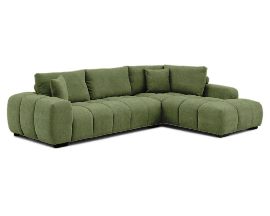 OLIVIA - Sofa sectionnel 120" vert forêt