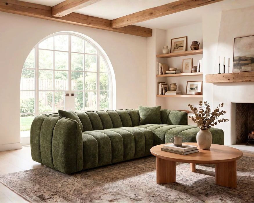 NICO - Sofa sectionnel 105" vert forêt