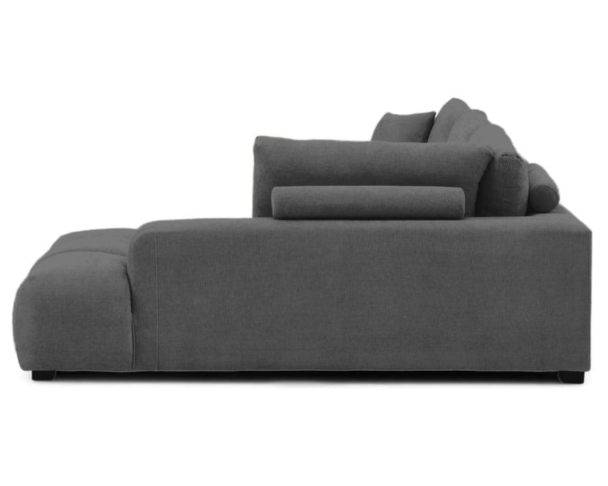 OLIVIA - Sofa sectionnel 120" gris foncé