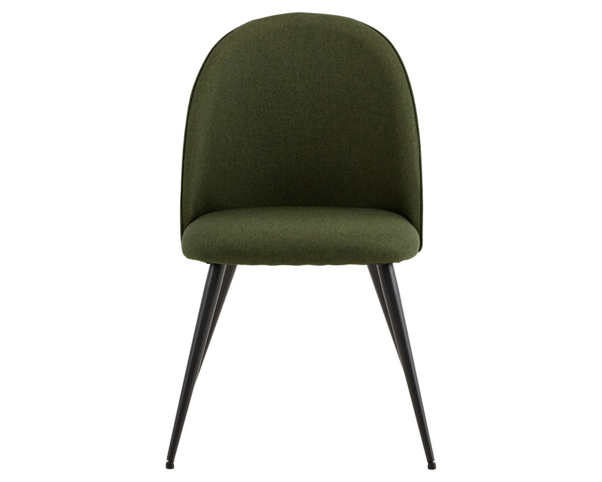 MÉLINA - Chaise de salle à manger vert forêt