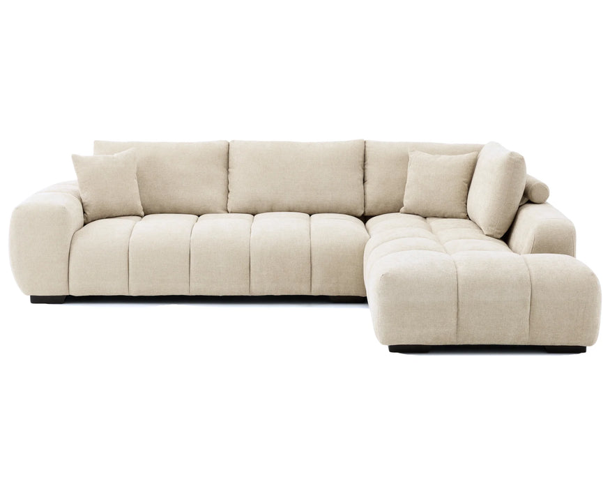 CIELLO - 120" orange sectional sofa