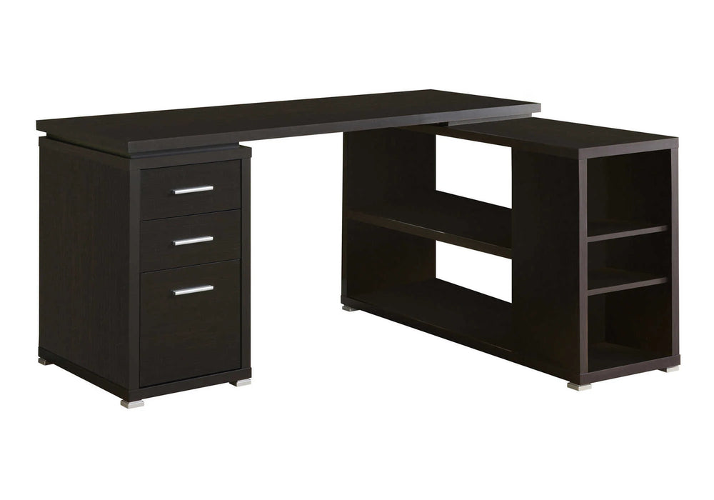 LINDA – Bureau d'angle blanc avec rangements