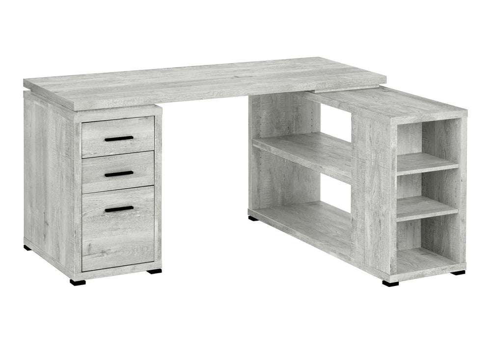 LINDA – Bureau d'angle blanc avec rangements