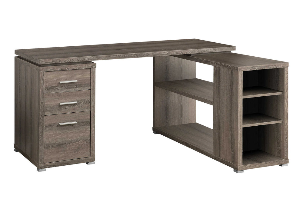 LINDA – Bureau d'angle blanc avec rangements