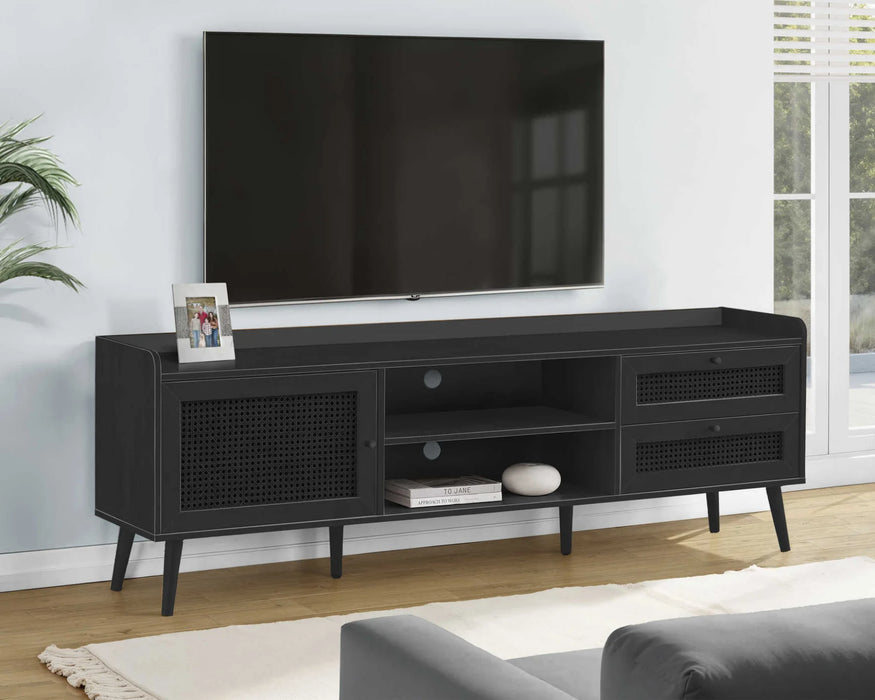 CHAINE - Meuble télévision 72" noir