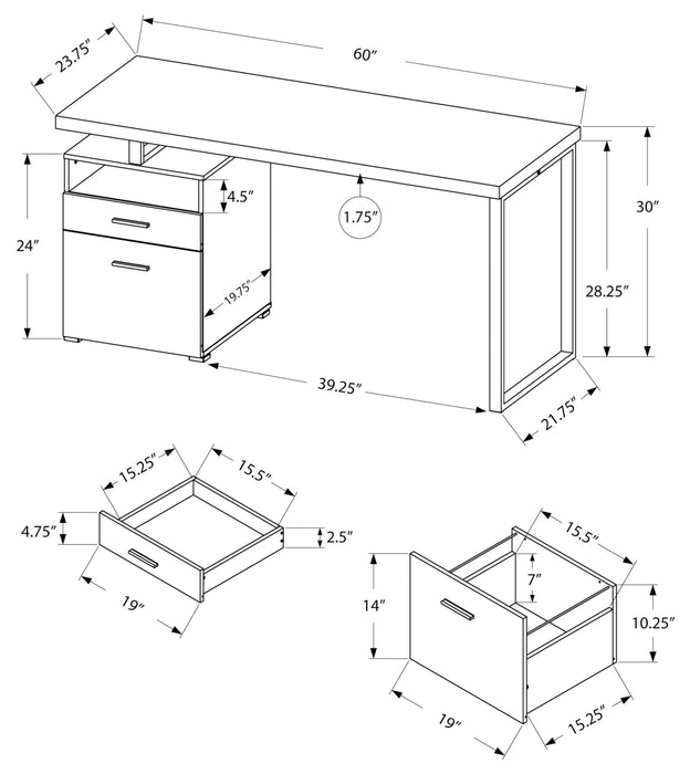 NORMAND - Bureau 60po avec tiroirs