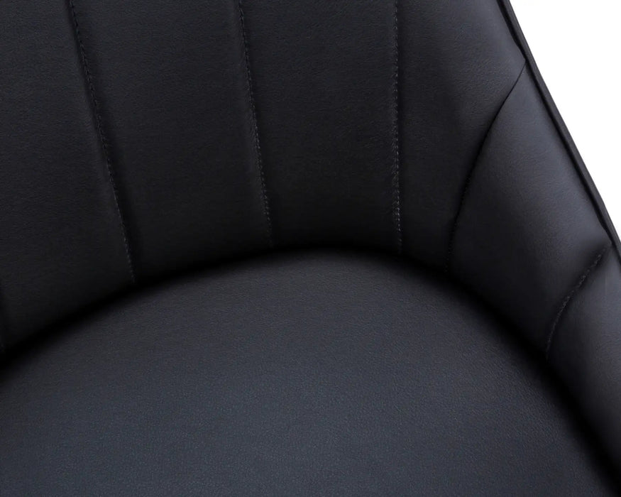 LOUIS - Chaise de cuisine avec accoudoirs noir