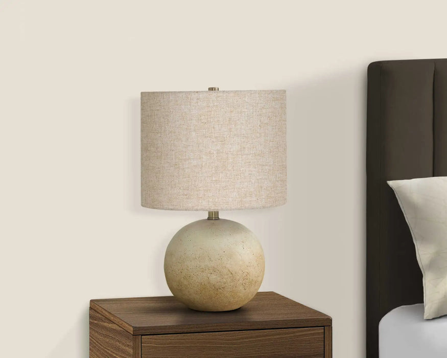 HALO - Lampe de table béton beige 20"H