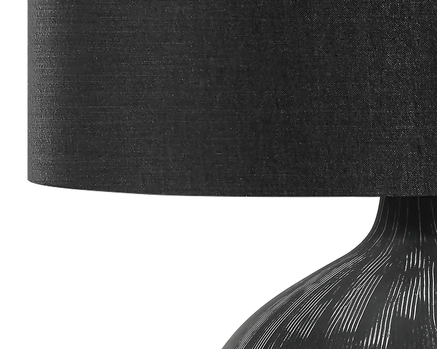 ADRIEN - Lampe de table 23" noir céramique