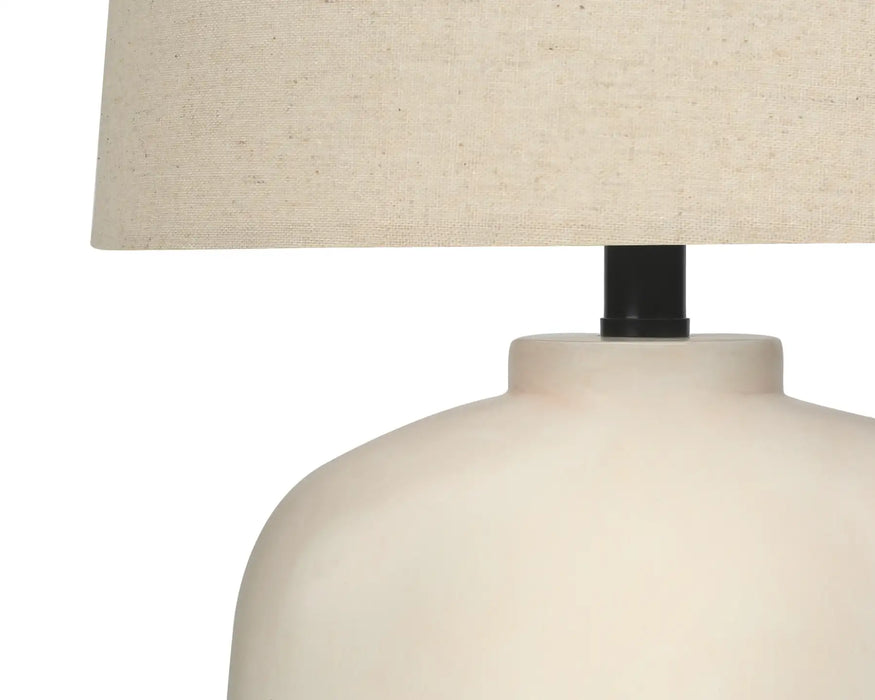 ELI - Lampe de table crème résine 25"H