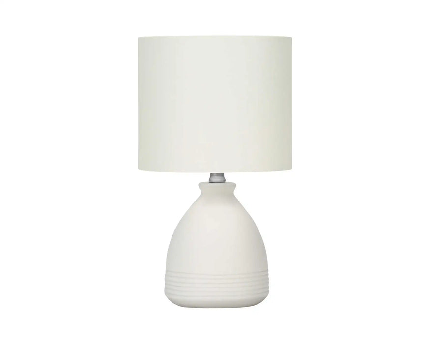 EVAN - Lampe de table crème céramique 17"H