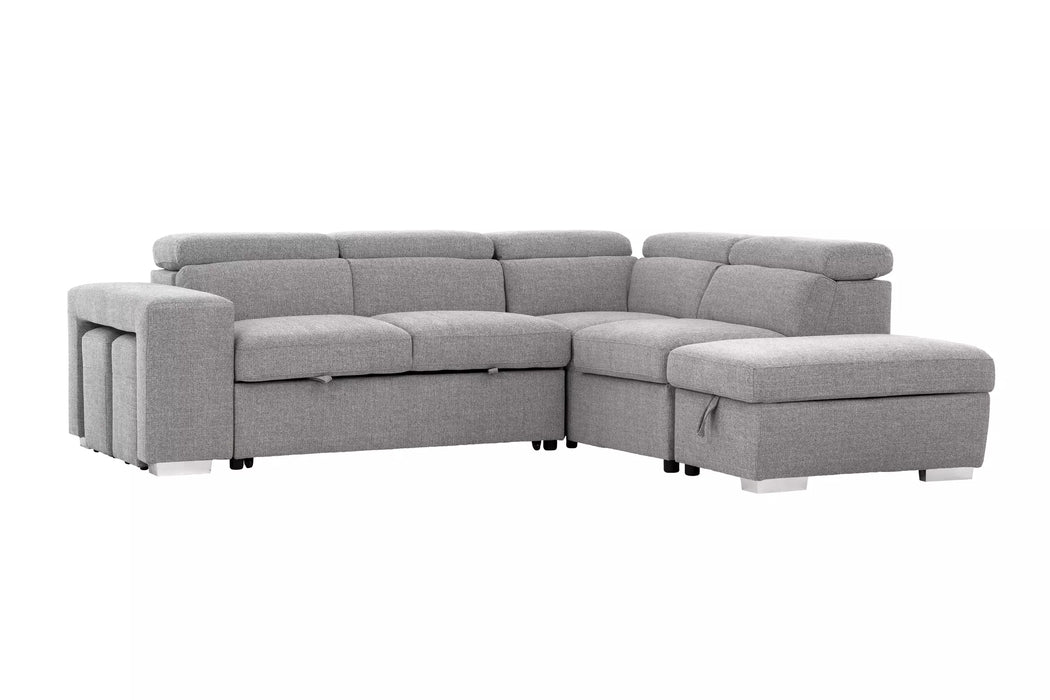 PATRICK - Sofa lit 104" gris pale