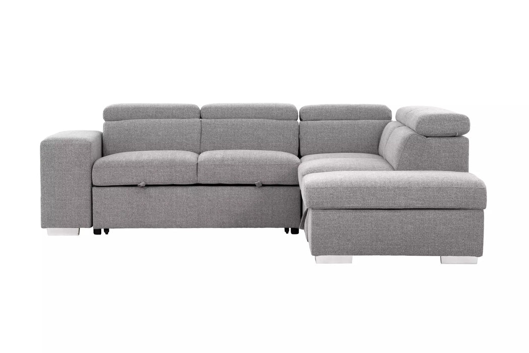 PATRICK - Sofa lit 104" gris pale