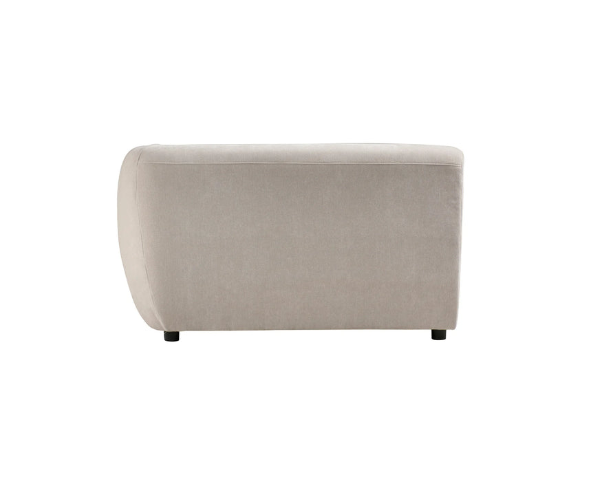 BALIN - 52" straight chair, taupe