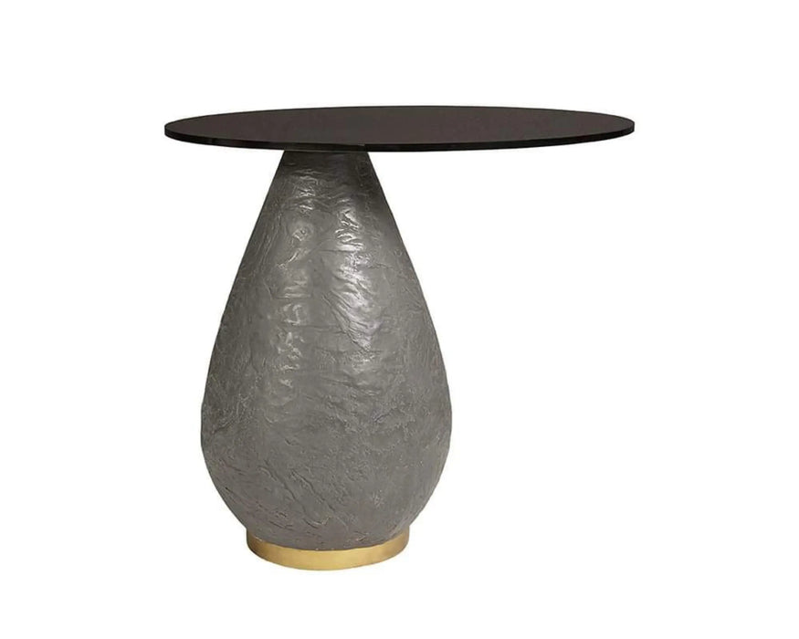 MAEVA - Table d'appoint 24" vitre noir et béton