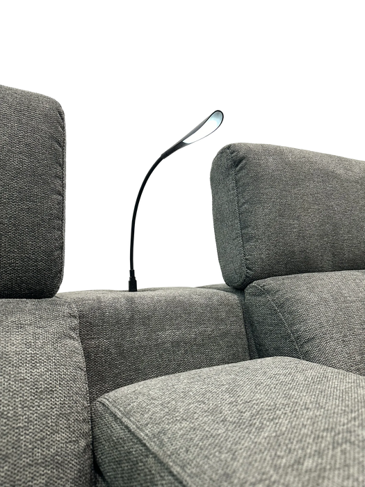 MERLIN - Sofa 120" motorisé noir sépia