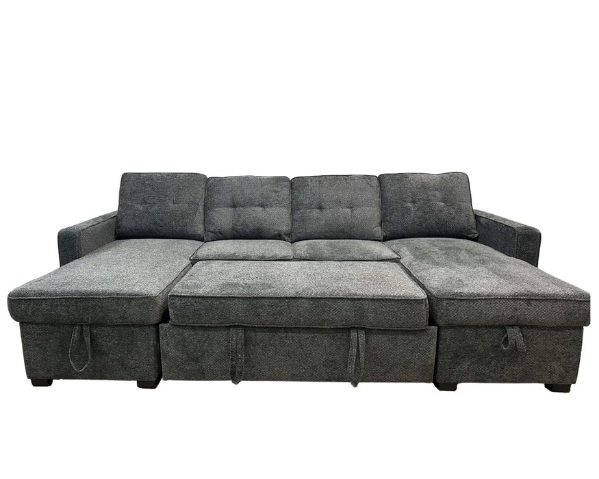 LUDO - Sofa-lit en U de 118" Charcoal