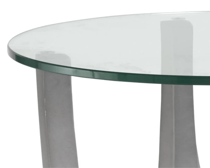 LIA - Table d'appoint 23" béton sculptée