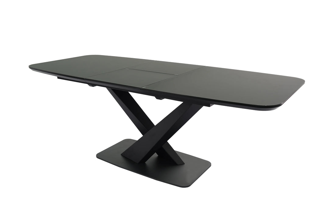 NOVA - Table à manger extensible 83" noir moderne