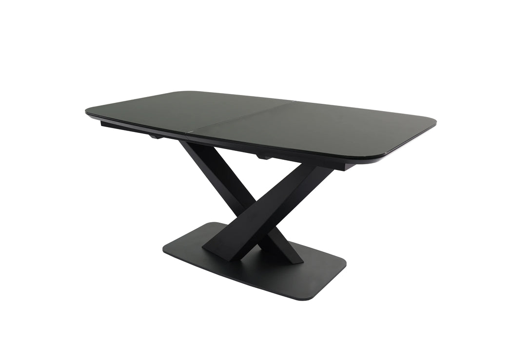 NOVA - Table à manger extensible 83" noir moderne