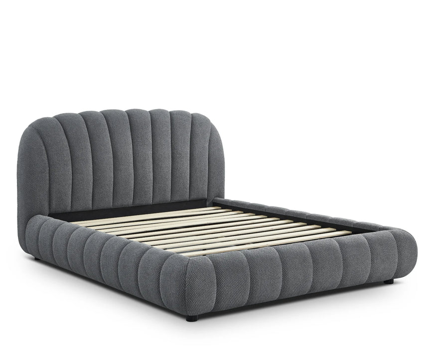Base de lit ANOUK gris ardoise vue en angle — Nuasis