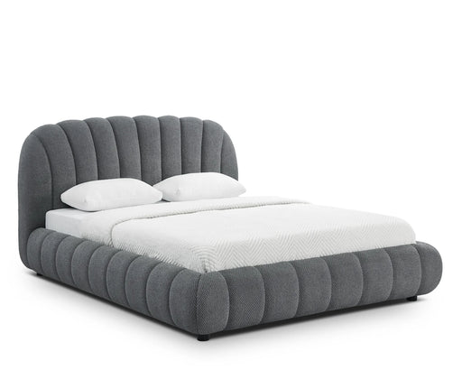 Base de lit ANOUK gris ardoise vue en angle - Nuasis