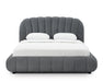 Base de lit ANOUK gris ardoise vue de face - Nuasis