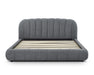 Base de lit king ANOUK gris ardoise vue de face — Nuasis