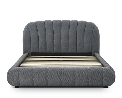 Base de lit queen ANOUK gris ardoise vue de face — Nuasis