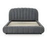 Base de lit queen ANOUK gris ardoise vue de face — Nuasis