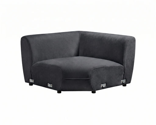 Module d'angle BALIN en tissu noir, vue en angle