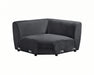 Module d'angle BALIN en tissu noir, vue en angle
