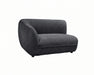 Module d'extrémité gauche BALIN en tissu polyester noir, vue en angle
