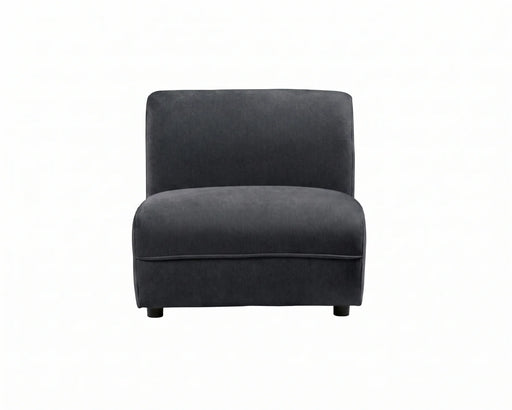 Module siège BALIN en tissu polyester noir, vue de face