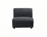 Module siège BALIN en tissu polyester noir, vue de face
