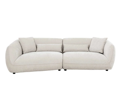 Sofa 3-4 places BALIN en tissu gris, vue de face