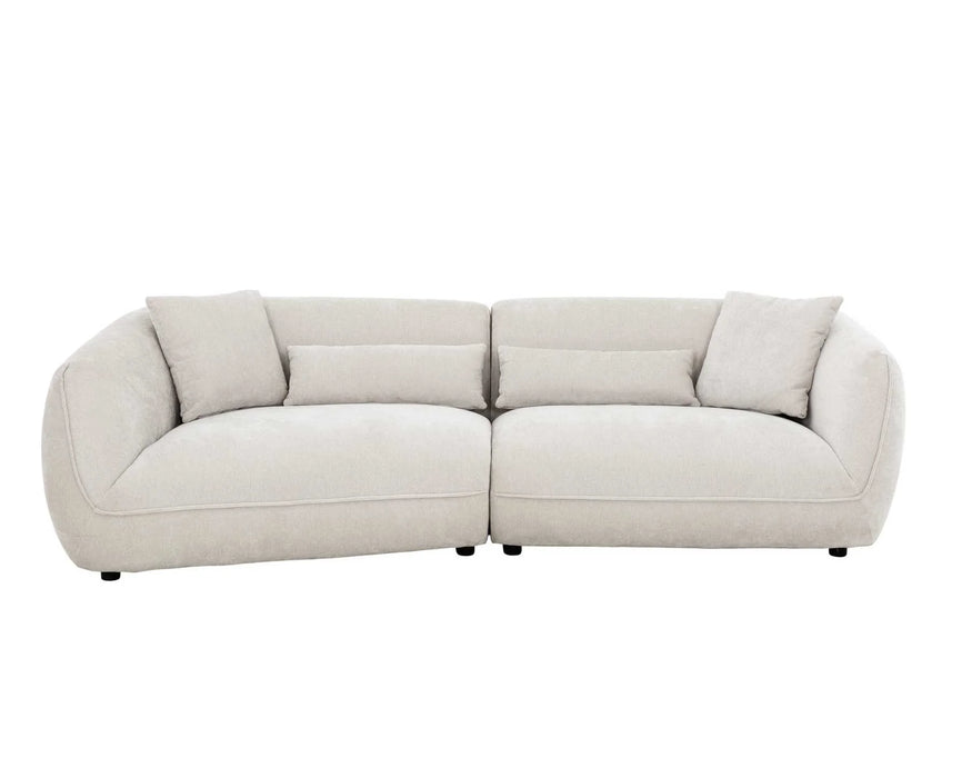 Sofa 3-4 places BALIN en tissu gris, vue de face