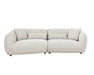 Sofa 3-4 places BALIN en tissu gris, vue de face