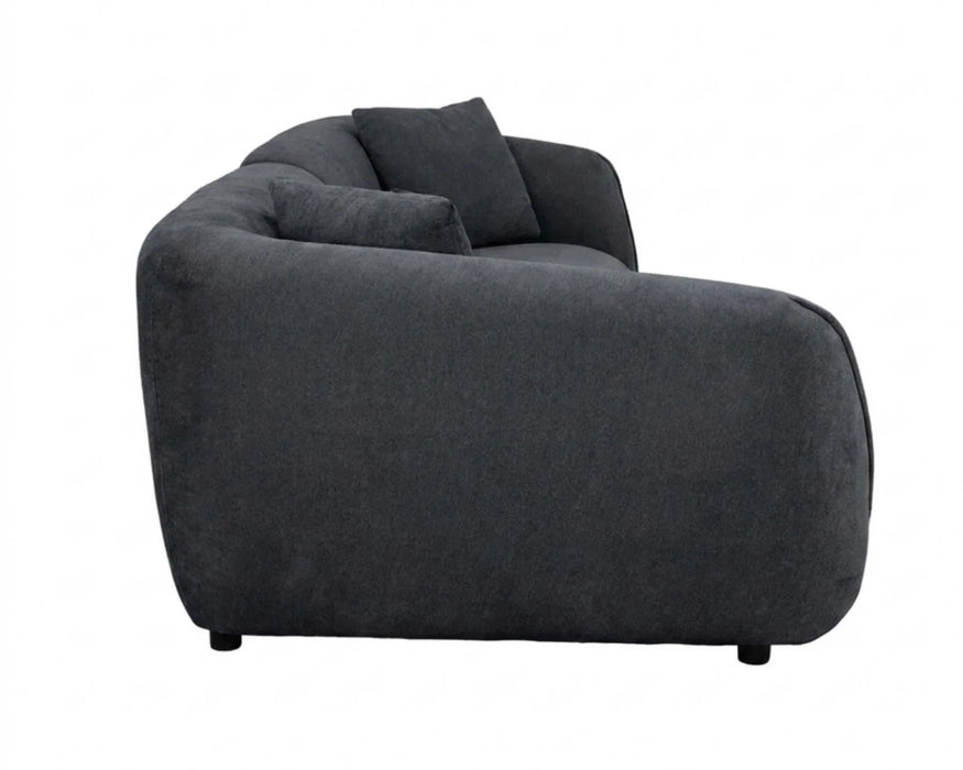 Sofa BALIN noir, vue de côté