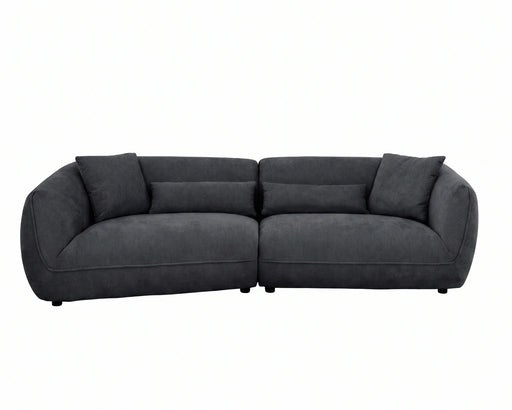Sofa 3-4 places BALIN en tissu noir, vue de face