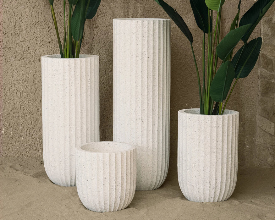 BEACH - Pot décoratif intérieur 12" blanc