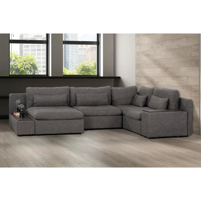 BRIGHTON - Sofa modulaire 130" charcoal