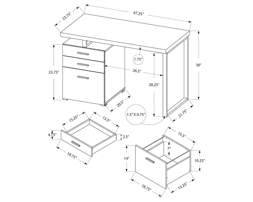 MYSEN - Bureau À Domicile 48"