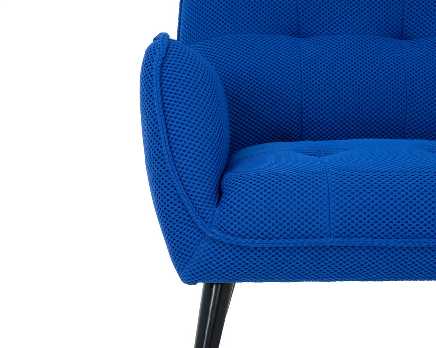 NORA - Fauteuil 32" tissu bleu