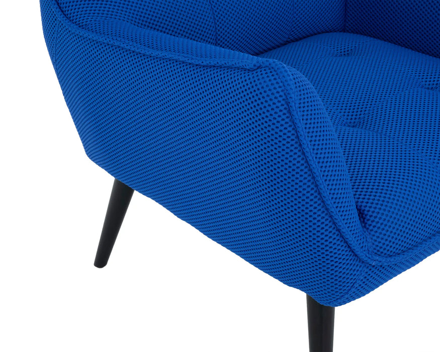 NORA - Fauteuil 32" tissu bleu