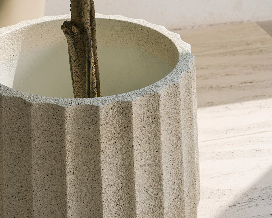 CUPCAKE - Pot décoratif intérieur 14" beige