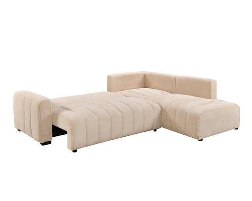 Sectionnel DARIO avec fonction lit ouverte, beige