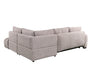 Vue arrière du sofa-lit sectionnel DARIO gris