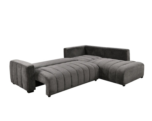 Sectionnel DARIO avec fonction lit ouverte, gris foncé