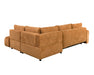 Vue arrière du sofa-lit sectionnel DARIO orange